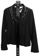 schwarzer eleganter Roccobarocco Blazer Lackleder Lackgürtel Gr. 36 NEUWERTIG!