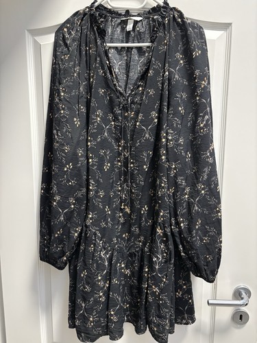 Kleid schwarz volant - schwarz,