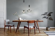 HONSEL PENDELLEUCHTE LED RAUCHGLAS SCHWARZ   LAMPE LEUCHTE DIMMBAR B-KARTONAGE