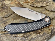 Sanrenmu 7315 §42a konform Slipjoint 12C27 Schweden-Stahl Kohlefaser Griff