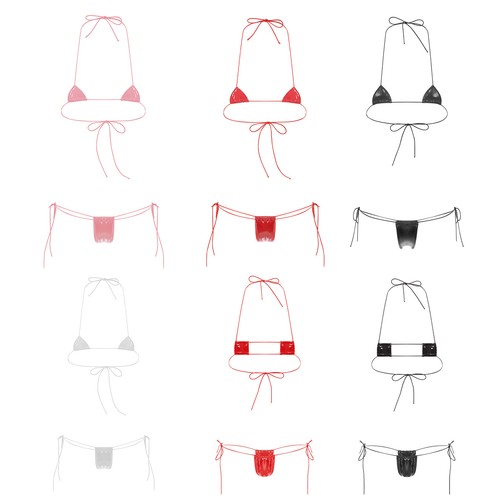 Damen sexy triangel bikini - triangel,