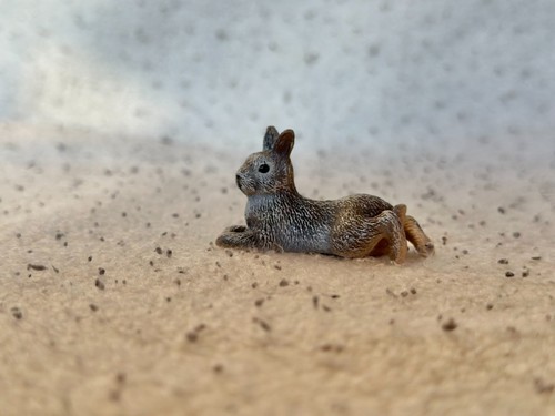 Schleich kaninchen liegend - kaninchen, |