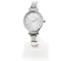 Nomination Uhr Paris oval silbernes Zifferblatt & Edelstahl CZ 076038/017