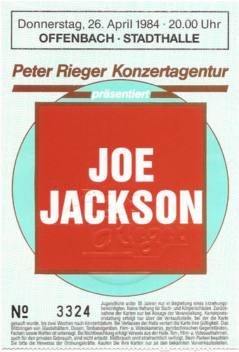 Joe jackson concert 1984 - joe,