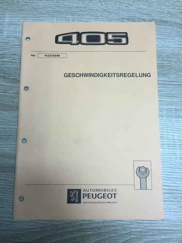 Werkstatthandbuch peugeot 405 - werkstatthandbuch,