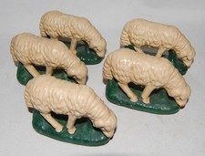 Krippenfigur, 5 Schafe 