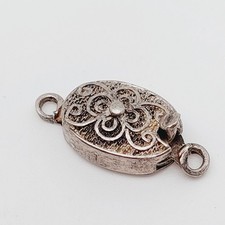 Schmuckschließe Silber Filigran, Kettenverschluss/Armband Antik Trachtenschmuck 