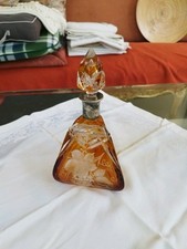 Antik Art Déco Glas Kristallglas Bernstein Gelb  Moser?