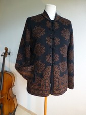 Peruvian Connection M/L Strickjac Alpaka Schwarz/Rost Masse!