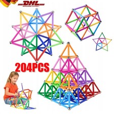 204PCS Blocks Magnetic Building Kinder Spielzeug Magnetische Bausteine Blöcke