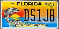 USA Nummernschild +++  FLORIDA WILDLIFE DELFIN DOLPHIN +++ US Kennzeichen Schild