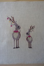 Fertiges Stickbild " GERDI HIRSCH" Cornelia Papesch