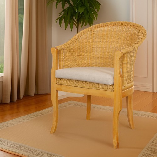 Rattan sessel mit - rattan-sessel, holzbeinen