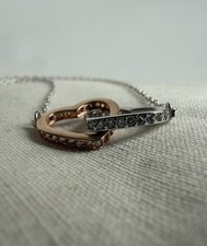 14k Weißgold Halskette -