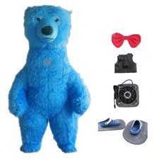 Großes aufblasbares Eisbärenkostüm für Erwachsene Ganzkörper Party Outfit