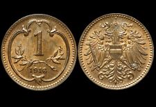 ÖSTERREICH-UNGARN: 1 Heller 1916, mit BINDENSCHILD. KAISER FRANZ JOSEPH I.