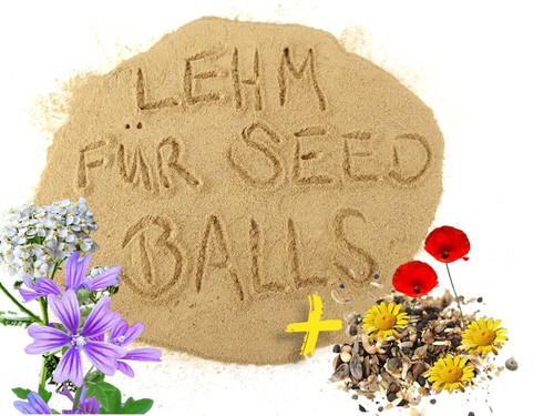 Lehmpulver für seedballs - für,