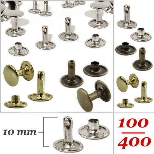 Hohlnieten 10mm silber - hohlnieten, schwarz