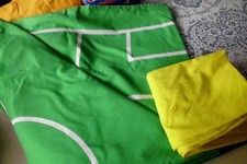 IKEA  -  Jugendbettwäsche "Fußballfeld" mit Kissen und Spannbettuch