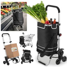 Einkaufstrolley Trolley Klappbar Einkaufswagen m. Kühlfach Treppensteiger Tasche