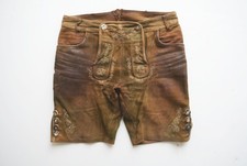 Kurze Skandal Trachten 80er Vintage Bockleder Lederhose sexy glatt speckig Gr.52