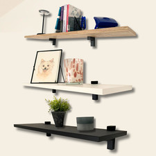 Wandregal Hängeregal Schweberegal Wandboard Regalbrett Komplettset Regalhalter