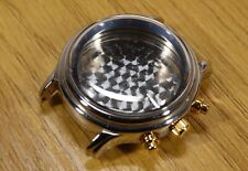 ORIGINAL PAUL PICOT 37 mm Ref 4047 Stahl-Gold Gehäuse Drücker Krone Lemania 5100