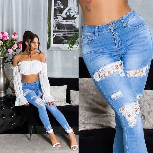 Damen high waist skinny - high,