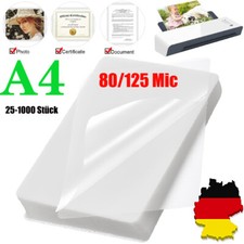 A4 80/125 Mic Laminierfolien Starterset Laminiertasche Laminierfolie 25-1000St.