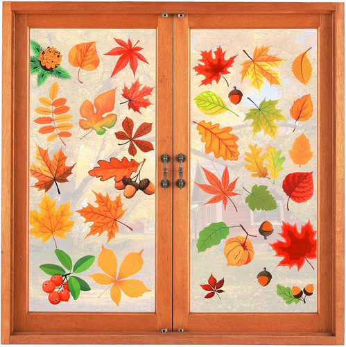 Fensterbilder herbstdeko - fensterbilder,