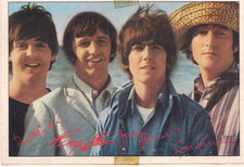 Autogrammkarte The Beatles mit gedr. Unterschriften