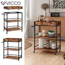 Servierwagen Fyrk Eiche rustikal 65 x 84,5 cm Vicco