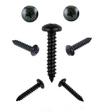 Blechschrauben Linsenkopf DIN 7981 Edelstahl 2,2 - 4,8 mm Schwarz Brüniert 👍