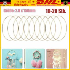 10/20Stk. Metallringe zum Basteln Deko Hochzeit Traumfängerskranz Aufhängen 15cm