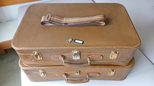 Vintage lederkoffer set - set, (2