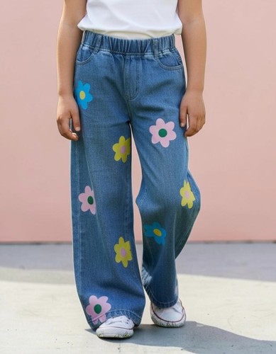 Blaue mädchen jeans - blaue,