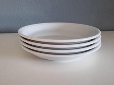 4 Suppenteller tiefe Teller Thomas Trend weiß Rillen Design 