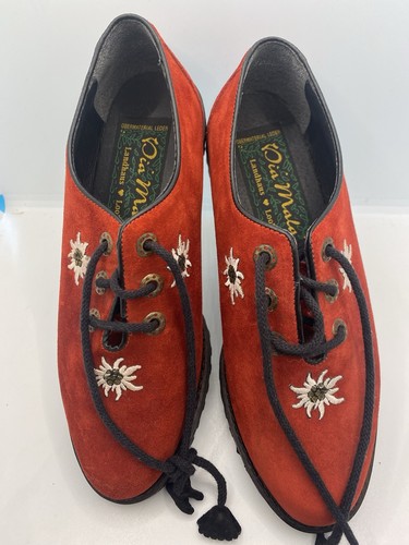 Trachtenschuh wildleder rot - trachtenschuh,