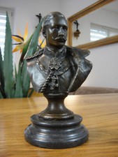 Bronze Marmor Statue Kaiser Friedrich Wilhelm II König Preußen Büste Antik Figur