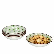 4er Set Lime Rio Schalen flach Ø9,5 cm Grünes Dekor Dessert-Bowl Ritzenhoff