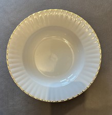 1x Suppenteller weiß mit Goldrand - Porzellan