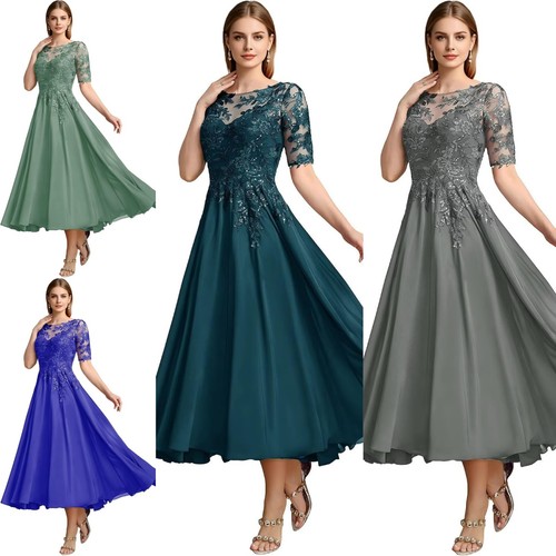Chiffon festkleid linie - chiffon, a-linie
