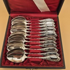 12 Teelöffel versilbert 40