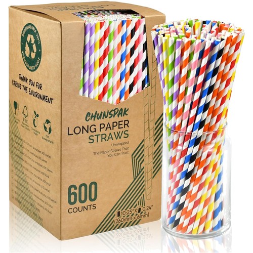 Trinkhalme papier lange - trinkhalme,