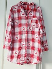 Primark Weihnachten, Nachthemd, Flanell Schlafhemd, Norwegermuster, Gr.: XS, NEU