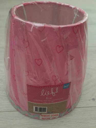 Lampenschirm rosa mit herzen - lampenschirm,