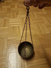 Vintage Messing Blumenampel, Hängeschale, Metall Antik