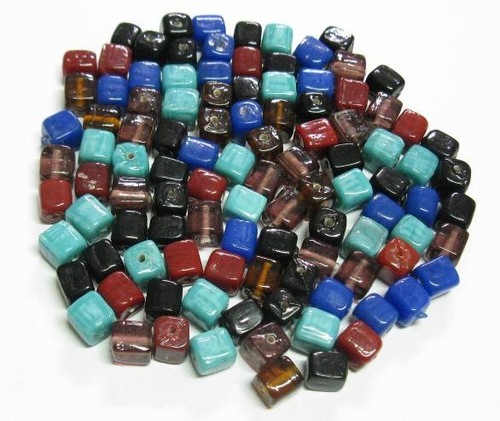 100g glaspelen mix rechtecke - glaspelen,