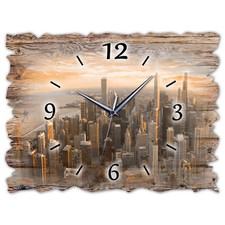 BM Holz Wanduhr leise lautlos