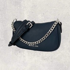 Michael Kors MK Tasche Umhängetasche Crossbody Jet Set Carmela Blau Leder NEU